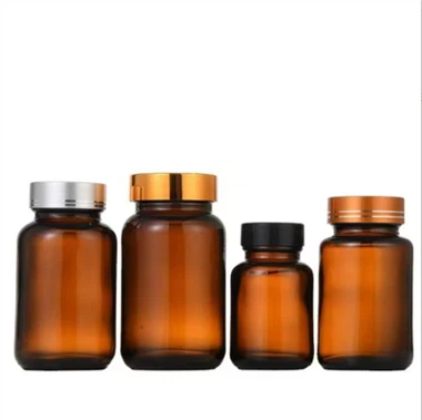 Amber Glass Capsule Bottles