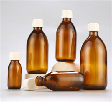 Amber Syrup Glass Bottle