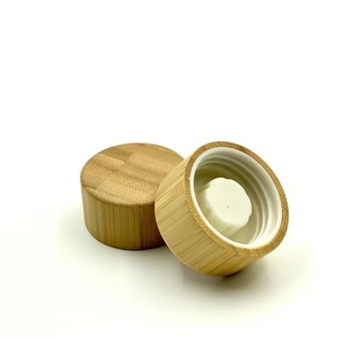 Bamboo Cap for Glass Water Bottle