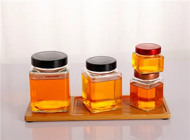 Square Honey Glass Jar