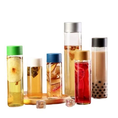 Voss Type Glass Water Bottle